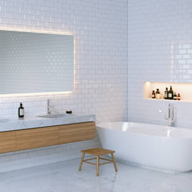 White Tiled Bathroom EN1